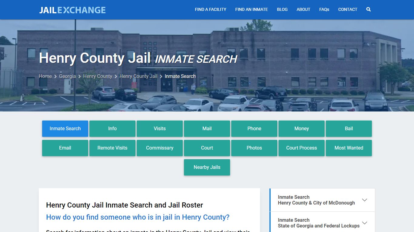 Inmate Search: Roster & Mugshots - Henry County Jail, GA - Jail Exchange